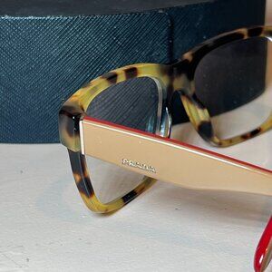 Prada VPR 16R Eyeglasses Frames 7SO-101 53-16-140 Tortoise Red Computer Glasses